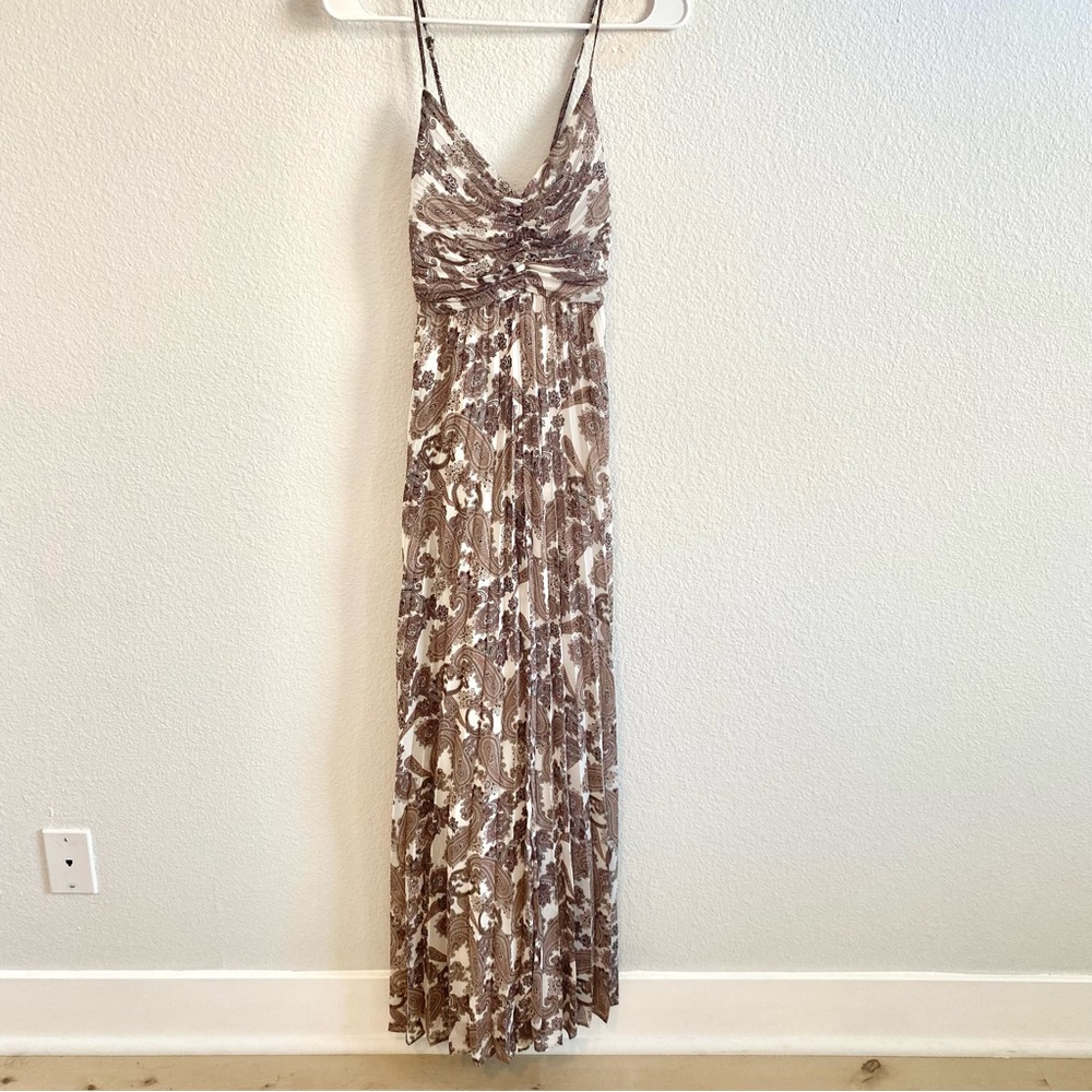 Express Paisley Maxi Spaghetti Strap Dress